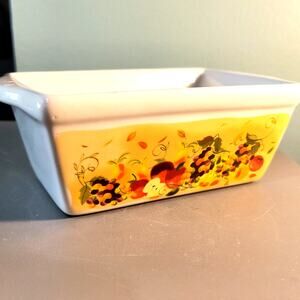 908.  Stoneware Mini Loaf Pan Baking